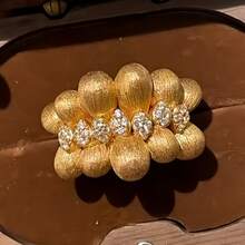18K镀金不对称法式复古女王戒指（女士款） - 金色 - 查看 6
