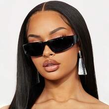 1pc Wrap-Around Women's Fashion Glasses For Outdoor Parties, Travel, Vacations, And Beach Use - Black - View 5