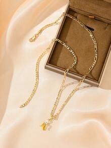 Minimalist Enamel Banana Pendant Necklace, Delicate Enamel Craftsmanship That Won't Fade, Unisex Multifunctional Design. Suitable As A Gift For Children, Classmates, Siblings, A Cute And Meaningful Present. - Yellow Gold - View 5