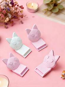 1 Abrelatas con forma de gato lindo para abrir latas de comida y bebidas mientras protege las uñas, perfecto para mujeres que cuidan sus uñas, adecuado para herramientas de cocina de plástico para latas de comida para gatos/perros. El abridor de botellas multiusos es un artículo imprescindible en la cocina - Ver 4