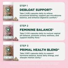 Women's Hormonal Balance Trio Supplement Bundle | Feminine Balance Capsules + Primal Health Blend Capsules + Debloat Support Capsules | 3-In-1 Synergistic Formula Supports Healthy Hormone Balance, Cycle Comfort, Mood Balance & Digestive Wellness | For Adult Women | Vegetarian Capsules - 三件套 - 查看 3