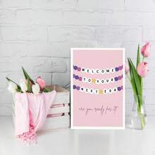 1Pc Pink Taylor Cartoon Graduation Card With Colorful Text - Perfect Birthday Gift For Friends And Family, Unique Small Business Thank You Note, Creative Graduation Keepsake - View 5