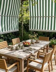 ARISE - Toldo Protector Solar UV para Balcón y Terraza – Antidesgarros y Resistente a la Lluvia, Interior y Exterior, 4 Tamaños y 3 Colores Disponibles - VERDE Y BLANCO - Ver 2