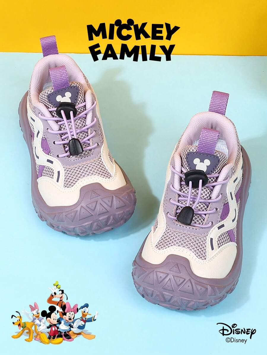 Disney Sản phẩm hợp tác chính thức với Mickey Mouse | Một đôi giày thể thao trẻ em, phù hợp cho sinh hoạt hàng ngày, lễ hội, thể thao và hoạt động ngoài trời. Giày ôm sát chân, chống trơn trượt, chống mài mòn và thoáng khí (Giày thể thao bé trai, giày ván trượt bé trai, giày thể thao trẻ em, giày thể thao bé gái, giày ván trượt bé gái) - Màu tím - Xem 1