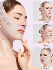 Kit Of 3 V-Line Facial Shaping Bands – Lifting Band For Face/Chin And Jawline Contouring - 1 個單位 - 查看 3