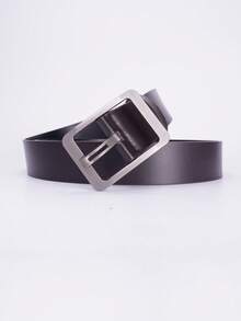 Joopzqm 1pc Men's PU Leather Buckle Casual Middle-Aged & Young Jeans Belt - Multicolor - View 4