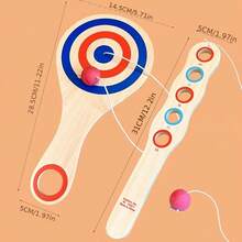 Wooden Blinder Target With Elastic Cord - Round Or Rectangular Dart Game Suitable For Outdoor Parties, Christmas Games, Fun - Durable Target For Valentine Easter - Multicolor - View 5