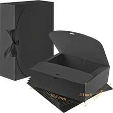 Hộp quà màu đen có nắp đậy (6/12 chiếc), hộp cầu hôn phù rể, hộp quà cưới, hộp quà tặng tiệc tùng, hộp đen sang trọng có ruy băng, hộp quà sinh nhật, hộp quà phù dâu, hộp quà tặng, quà tốt nghiệp và quà Valentine. - Xem 2