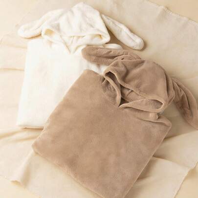 1pc,Hooded Baby Towels For Newborn Baby Bath Towel With Hood For Babies, Infant, Toddler And Kids, Soft And Absorbent Newborn Essential