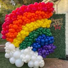 112 buc baloane curcubeu colorate ghirlandă arc kit, baloane din latex culori asortate pentru petrecere de ziua de naștere copil duș nuntă mireasă aniversare decorare - Multicolor - Vizualizare 7