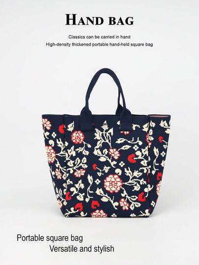 1pc Cute Cartoon Large Capacity Lightweight Handbag Tote Bag, Suitable For Commuting, School, Travel, Versatile For All Seasons