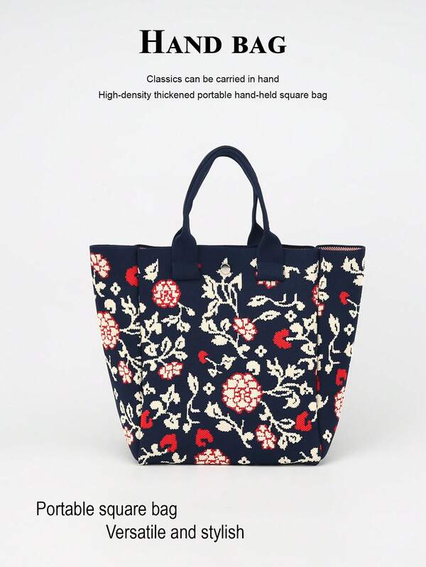 1pc Cute Cartoon Large Capacity Lightweight Handbag Tote Bag, Suitable For Commuting, School, Travel, Versatile For All Seasons