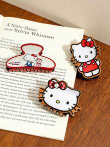 1个SANRIO Hello Kitty可爱爪形发夹，中号爪形发夹，适合半扎发，可爱卡通发饰，百搭日常佩戴和休闲外出，适合所有发型，是送给女朋友、朋友或闺蜜的完美礼物，夏季海滩度假爪形发夹 - 彩色 - 查看 3