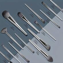 14pcs Makeup Brush Set, Soft & Fluffy, Includes Foundation, Eyeshadow, Blush Brushes, Suitable For Beginners And Professionals. Set Includes Makeup Brushes, Makeup Kit, Full Makeup Tools, Makeup Brush Set, Makeup Gift Box - Silver - View 7