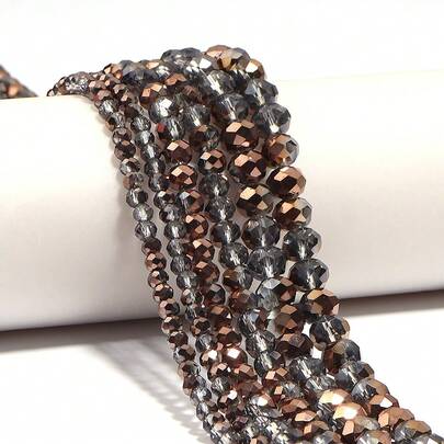 1pc Faceted Abacus Bead Crystal Flat Bead Multi-Color Loose Beads, Fashionable Colorful Cute Electroplated Versatile Craft DIY Beads For Bracelets, Necklaces, Jewelry Making, Phone Straps, Keychains