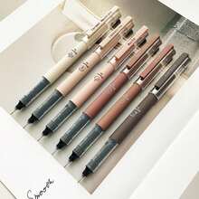 咖啡主题速干液体墨水凝胶笔，不晕染软触笔，适用于记笔记、绘画、学校办公用品 - A - 查看 8