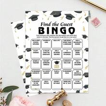 Bộ bài Bingo tốt nghiệp, màu xanh hải quân và vàng, trò chơi tiệc tốt nghiệp, bao gồm 24 thẻ người chơi độc đáo và quân cờ đánh dấu, đồ dùng hoạt động tiệc tùng cho sinh viên đại học, trung học, mẫu giáo, trò chơi nhóm kỷ niệm lớp học. - Nhiều màu - Xem 6