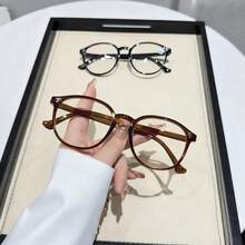 2 Pairs New Fashion Unisex Plain Glass Frames, Minimalist Versatile Casual Glasses For Students - Multicolor - View 5