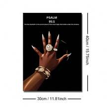 1/3pcs Set Unframed Bible Verse Scripture Canvas Poster African Woman Christian Quote Urban Wall Art Print Luxury Art Painting For Apartment,Living Room,Bedroom,Modern Home Decoration - A - View 17