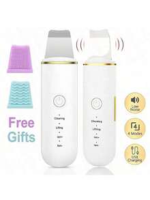 400mAh USB Facial Skin Exfoliating Scraper, Ultrasonic Facial Exfoliating Cleansing Scraper Device With Import And Export Functions, Facial Exfoliating Scraper, Skin Exfoliating Scraper, Pore Cleansing Blackhead Remover Tool, For Facial Deep Cleansing, Home, School And Travel Skincare Tool - Standard Model - View 2