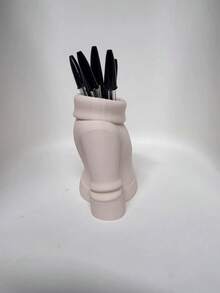 1 chiếc hộp đựng đồ dùng văn phòng phẩm kiểu dáng Ins Style màu hồng nhạt cổ cao, hộp đựng bút nữ tính, hộp đựng cọ trang điểm/văn phòng phẩm - Nhiều màu - Xem 6