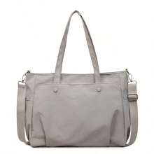 1pc Beige Soft Faux Leather Multi-Pocket Large Capacity Tote Bag, Suitable For Daily Commute - Multicolor - View 13
