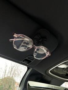 Creative Bowknot Car Glasses Clip, Sun Visor Mounted Fashion Glasses Storage Holder With Magnetic Attraction (Glasses Not Included) - A - View 3