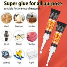 WhizToys Super Glue (12-Pack),Quick-Drying, Clear Liquid Super Glue For Plastic,Metal,Wood, Ceramic,Rubber And More,Strong Bonding Adhesive For Crafts,Repairs,DIY - ColorA - 查看 2