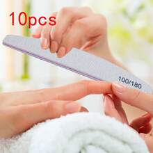 10 件装专业半月形指甲锉，180/240 目，美甲用品，美甲工具，美甲艺术工具，指甲，美甲工具（用于修整）。 - 灰色 - 查看 8