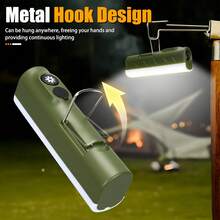 1个可充电手持式手电筒 RGB彩色露营泛光灯户外长效应急手电筒 - 款式A - 查看 9