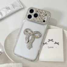 新款大窗口系列精准打孔手工蝴蝶结丝带糖果壳,适用于 17 Pro Max/16 Pro Max - 銀色 - 查看 6