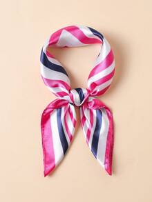 1 pezzo Sciarpa quadrata da 60 cm con stampa geometrica minimalista, accessorio versatile da donna per capelli, collo, uso quotidiano, spiaggia, vacanza, viaggio - Multicolore - Visualizzare 17