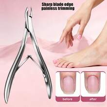 Cortaúñas de acero inoxidable con hojas plateadas, juego de herramientas de cuidado de uñas profesional, mango antideslizante para recortar cutículas, hojas duraderas y afiladas, cortaúñas, removedor de callosidades para pies y manos, herramienta de belleza para salón y hogar - Alicates para cutículas - Ver 8