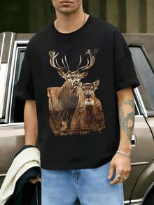 Camisetas masculinas - Preto - Ver 1