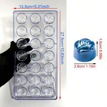 34pcs Chocolate Mold Set With 100pcs Chocolate Lollipop Sticks, Home Kitchen Chocolate Candy Baking Tools, Pastry Making Supplies - Clear - View 24