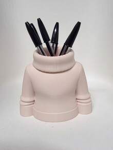 1 chiếc hộp đựng đồ dùng văn phòng phẩm kiểu dáng Ins Style màu hồng nhạt cổ cao, hộp đựng bút nữ tính, hộp đựng cọ trang điểm/văn phòng phẩm - Nhiều màu - Xem 3