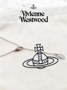 Vivienne Westwood Petra Pendant Collection Heart Necklace Silver Tone, Brass - 銀色 - 查看 9