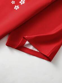 Áo choàng tay lửng kiểu Nhật Bản họa tiết yêu quái, áo khoác cardigan nhẹ, dáng rộng, thoải mái dành cho nam và nữ. - Đỏ - Xem 6