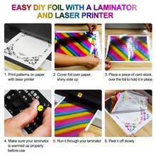 20x29cm Toner Reactive Foil For Laminator, Foil Paper For Toner Foiling Scrapbooking Craft Projects Card Making, Foil By Laser Printer And Laminator - Toner Reactive Foil - View 4