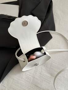 Fashionable Minimalist Shell Handbag, New Arrival Mini Unique Ins Style Crossbody Bag, Chic Shoulder Bag For Women - White - View 7