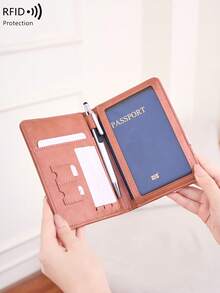 CHARM INFINITE Retro RFID Blocking Passport Holder Travel Document Organizer Wallet, Unisex - Multicolor - View 9