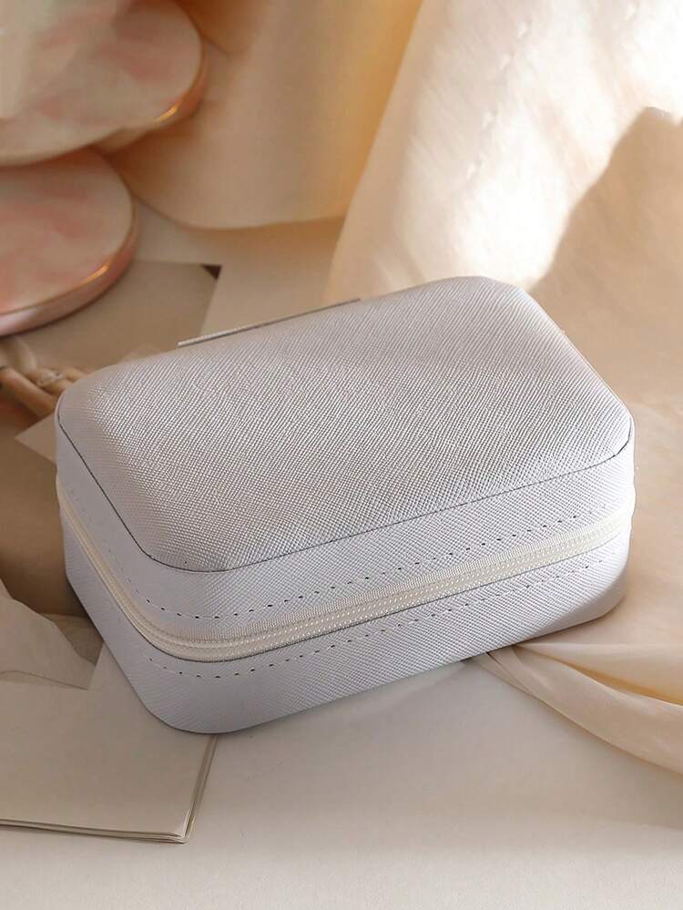 1pc Portable Travel Jewelry Storage Box, Multi-Layer Earring Ring Organizer, Makeup Cosmetic Case, Jewelry Display Tray, Perfume Holder, PU Leather Large Capacity Jewelry Box, Waterproof & Anti-Oxidation Material To Protect Rings, Earrings, Necklaces, Holiday Gift, Gift For Women, Suitable For Teachers, Friends And Family - Multicolor - View 12