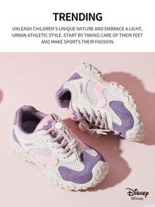 1 Pair Disney Authorized Collaboration Children's Sneakers, Suitable For Daily Wear, Festivals, Sports, Outdoor Activities, Comfortable, Non-Slip, Durable, Breathable (Boys' Sneakers, Boys' Skate Shoes, Children's Sneakers, Girls' Sneakers, Girls' Skate Shoes) - Purple - View 2