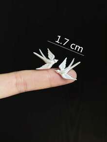 1pc Fashionable Swallow Design Open Ring, Suitable For Daily Wear - Silver - View 2