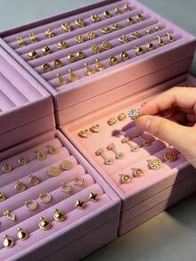 1 khay đựng trang sức, dùng để trưng bày vòng tay, lắc tay, nhẫn, đồng hồ. - Nhiều màu - Xem 3