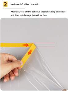 1 Roll Furniture Dust Cover, Thick Plastic Dust Proof Wrap, For Home Decoration, Prevents Dust Settling, Suitable For Covering Sofa, Bed, Dining Table, Coffee Table, Windproof & Waterproof - Clear - View 8