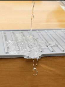 1 Heavy-Duty Non-Slip Sink Mat With 5° Angled Drainage - Foldable Gray Design, Easy-Clean Silicone Material, Suitable For Sinks, Dishwashers, And Washing Machines - Multicolor - View 5