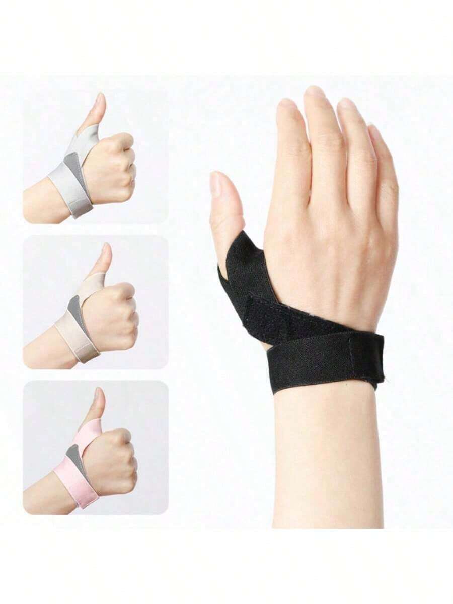 1pc New Elastic Hook And Loop Compression Wrist Wrap Sports Accessory, Adjustable Stretchable Wrist Joint Arthritis Pain Relief Support Brace - Multicolor - View 1