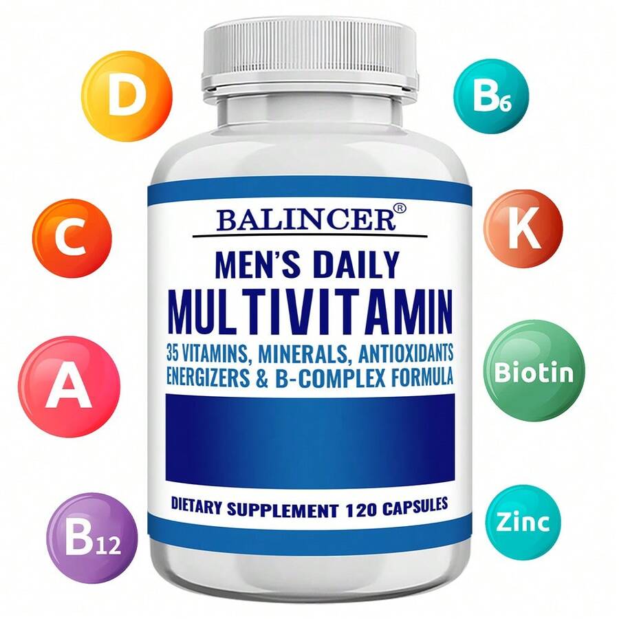 Men's Prostate Health Supplement, Daily Multivitamin And Mineral Supplement, Fortified With An Antioxidant Fruit And Energy Blend To Support Immunity And Prostate Health - 120 Capsules - 1 瓶 - 查看 1