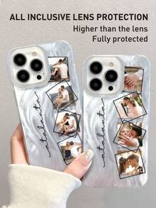 Ốp điện thoại tự thiết kế theo yêu cầu với 4 hình ảnh nhỏ và chữ, tên cá nhân hóa, thiết kế chữ cái, tương thích với iPhone 17, 16, 15, 14, 13, 12, 11, 17 Pro Max, 17 Air, S26, S25, S23, S22, S24 Ultra, A17, A07, A16, A15 và các dòng điện thoại khác. Chất liệu TPU chống sốc và chống bám vân tay, bao phủ toàn diện. Món quà lý tưởng cho cá nhân, người yêu, Halloween, Giáng sinh, Năm mới, Ngày của Mẹ, Ngày của Cha, gia đình, bạn bè, người thân, sinh nhật, kỷ niệm. - Màu Xám nhạt - Xem 3